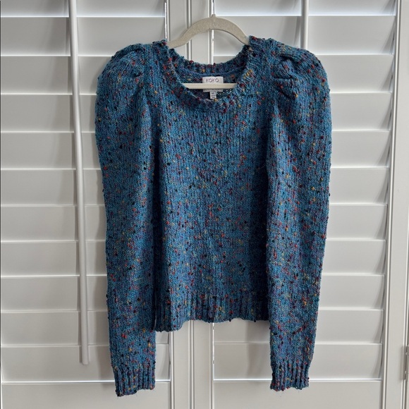 Koko + Mason Puff Sleeve Confetti Knit Sweater - Picture 5 of 7